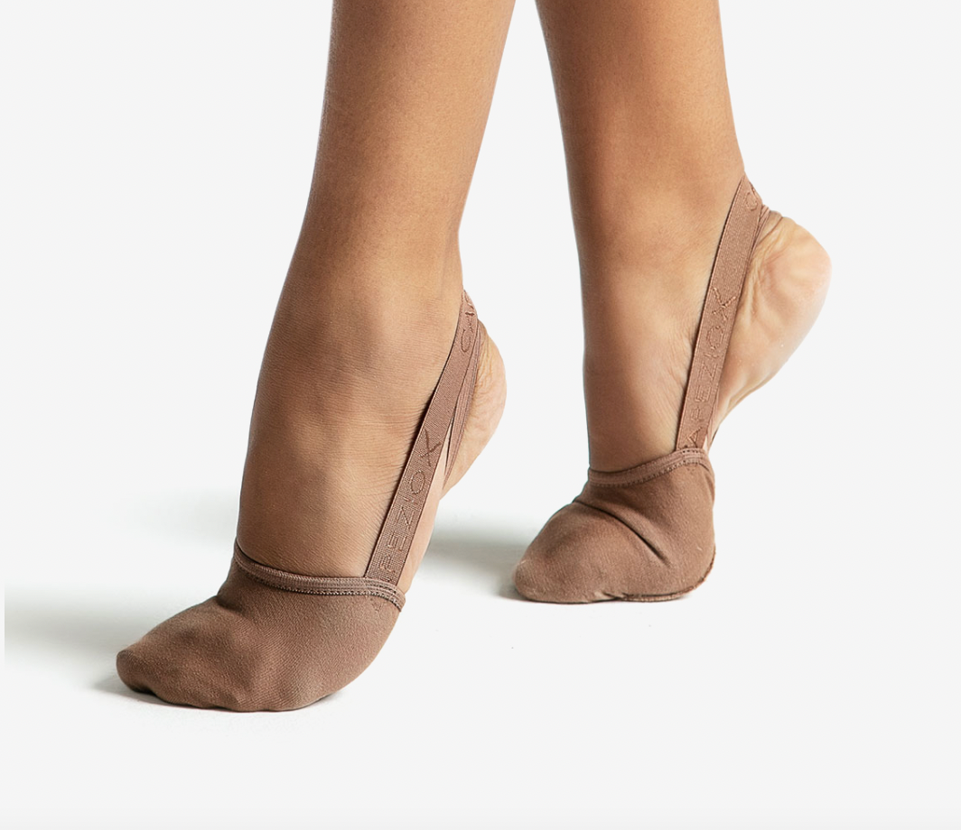 Chausson De Ballet Capezio Hanami Pirouette H064W - Demi-semelle En Lin, Pour Pieds Nus