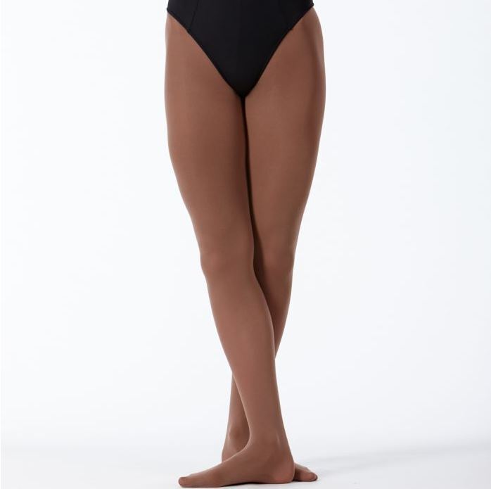 Silky Dance Adult High Performance Convertible Tights Mocha On Pointe Dancewear Offering the best in dance apparel shoes accessories for the Seattle and Bellevue Eastside ballet community